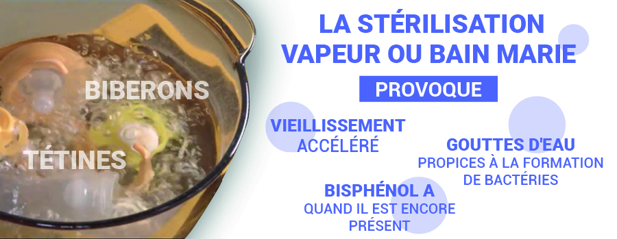 Stérilisation vapeur ou bain marie